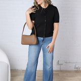 Jaxson Mid-Rise Wide Leg Trouser Hem