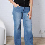 Jaxson Mid-Rise Wide Leg Trouser Hem