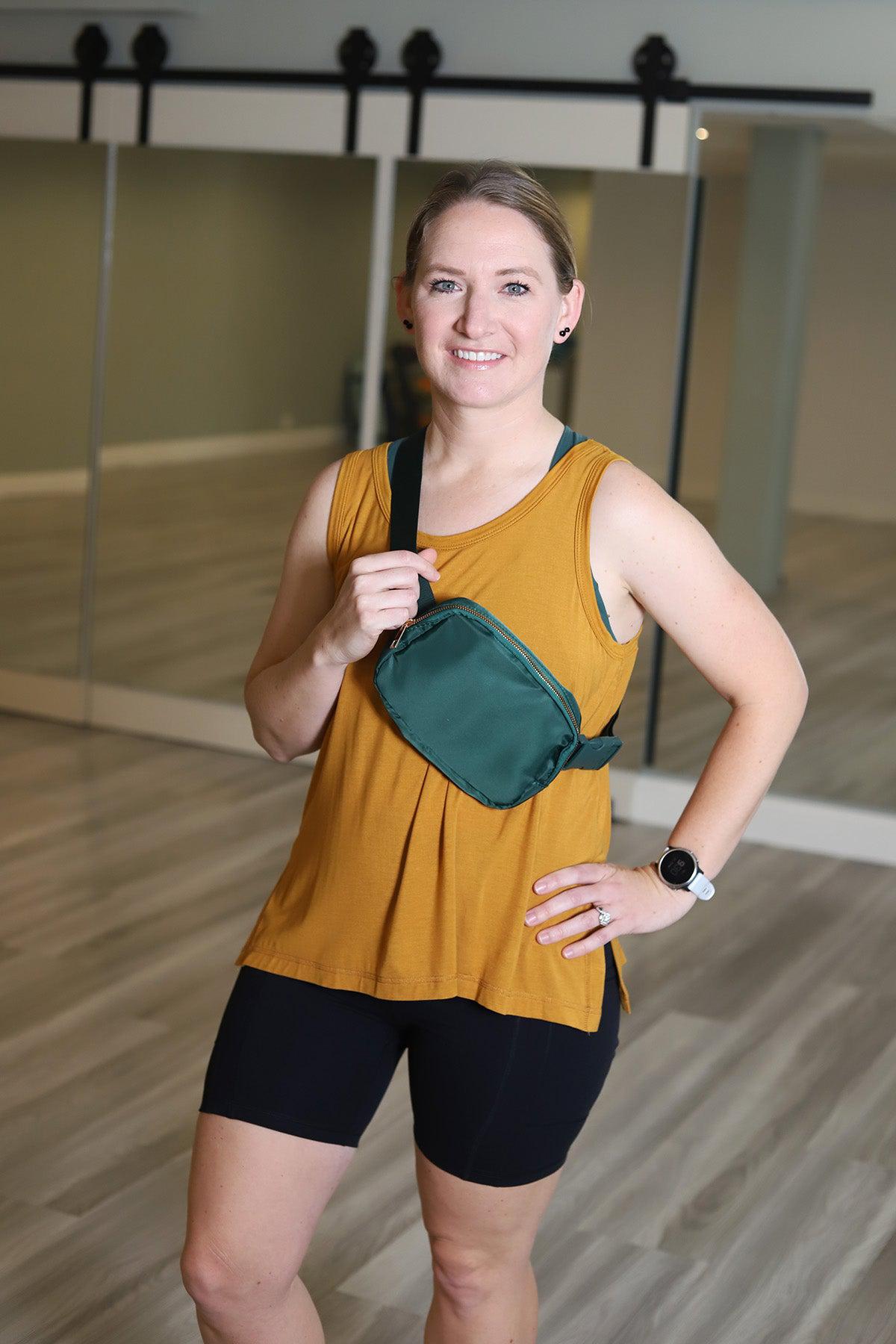 Jaylani Open Back Keyhole Yoga Tank Top - Mustard - FINAL SALE