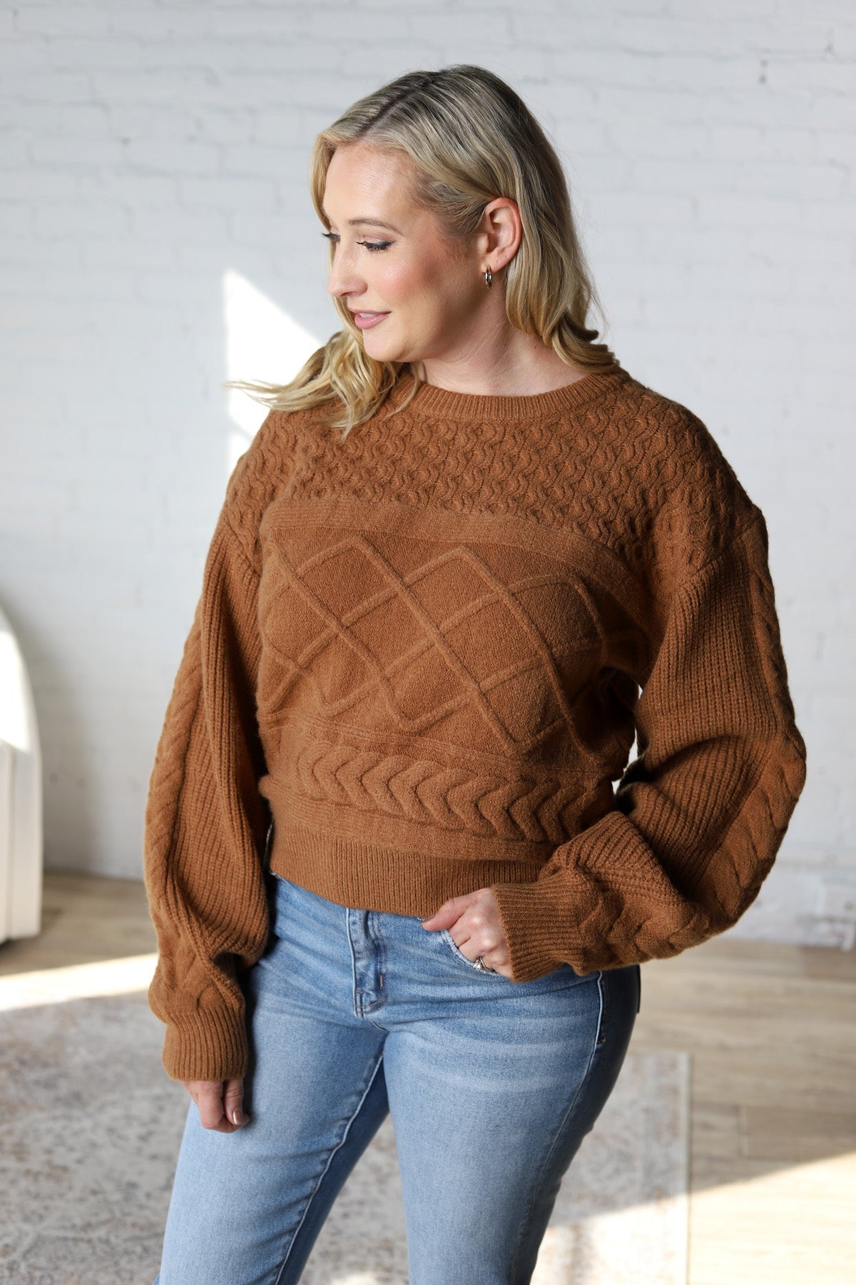 Jessa Raised Knit Sweater