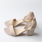 Jody Super Suede Block Heel - Taupe - FINAL SALE