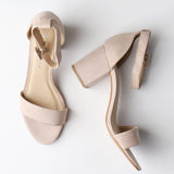 Jody Super Suede Block Heel - Taupe - FINAL SALE