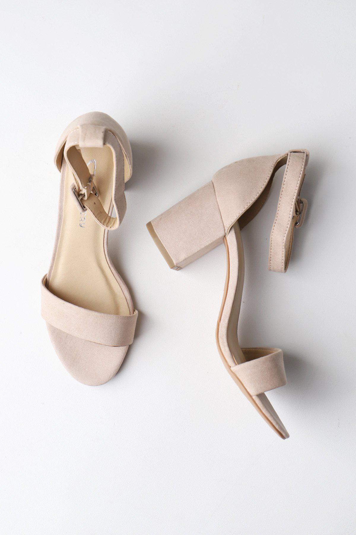 Jody Super Suede Block Heel - Taupe - FINAL SALE