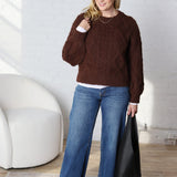 Join Hands Cable Knit Sweater - Brown