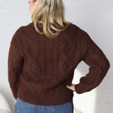 Join Hands Cable Knit Sweater - Brown