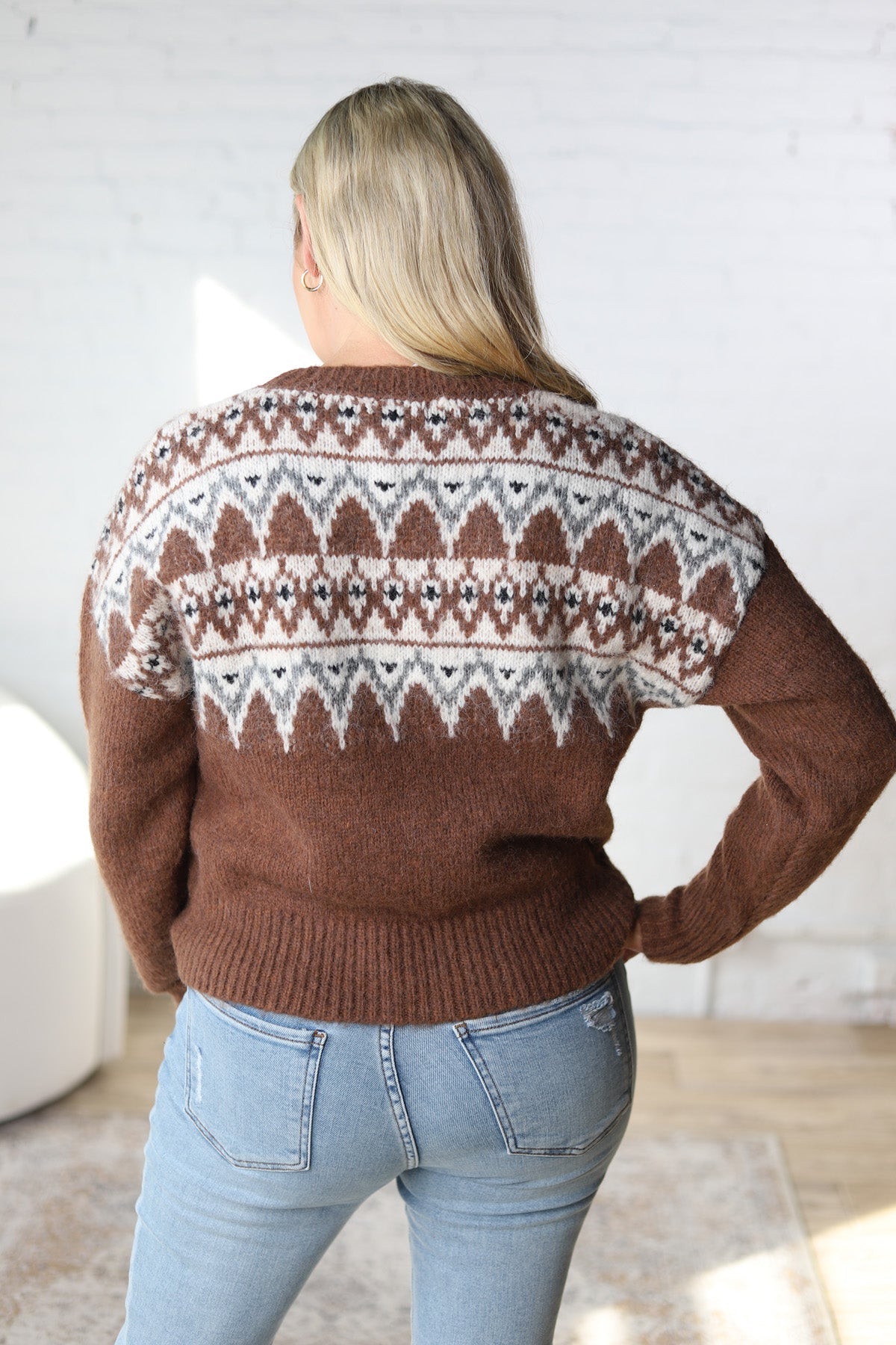 Jolana Aztec Pattern Sweater