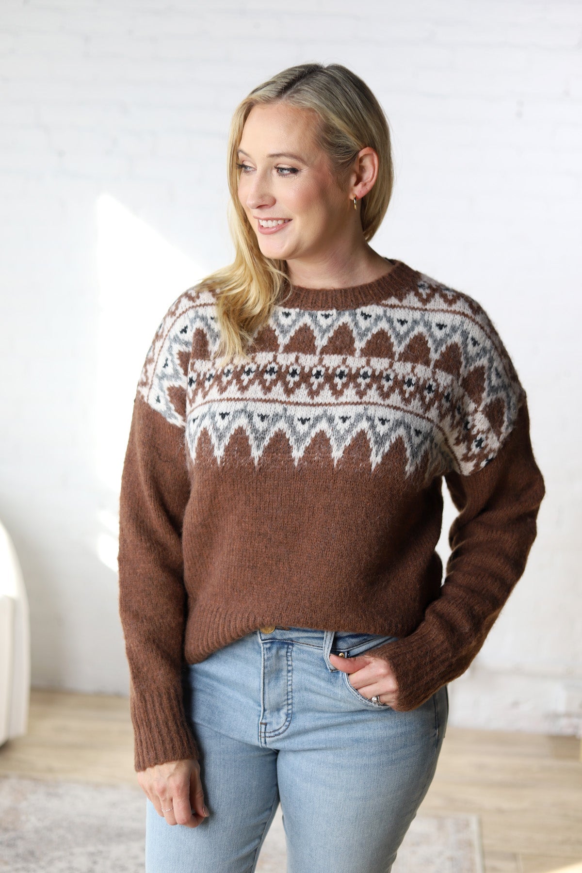 Jolana Aztec Pattern Sweater