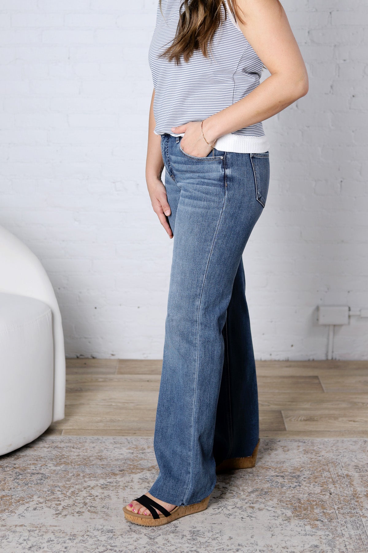 Jolee Mid Rise Straight Jean - Risen Jeans