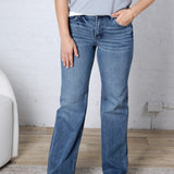 Jolee Mid Rise Straight Jean - Risen Jeans