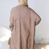 Jolie Long Line Cardigan - Latte