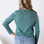Jolie Wool Blended Button Up Cardigan - Emerald
