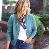 Jolie Wool Blended Button Up Cardigan - Emerald