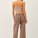 Joliee Tencel Wide Leg Drawstring Pants - CoCoa