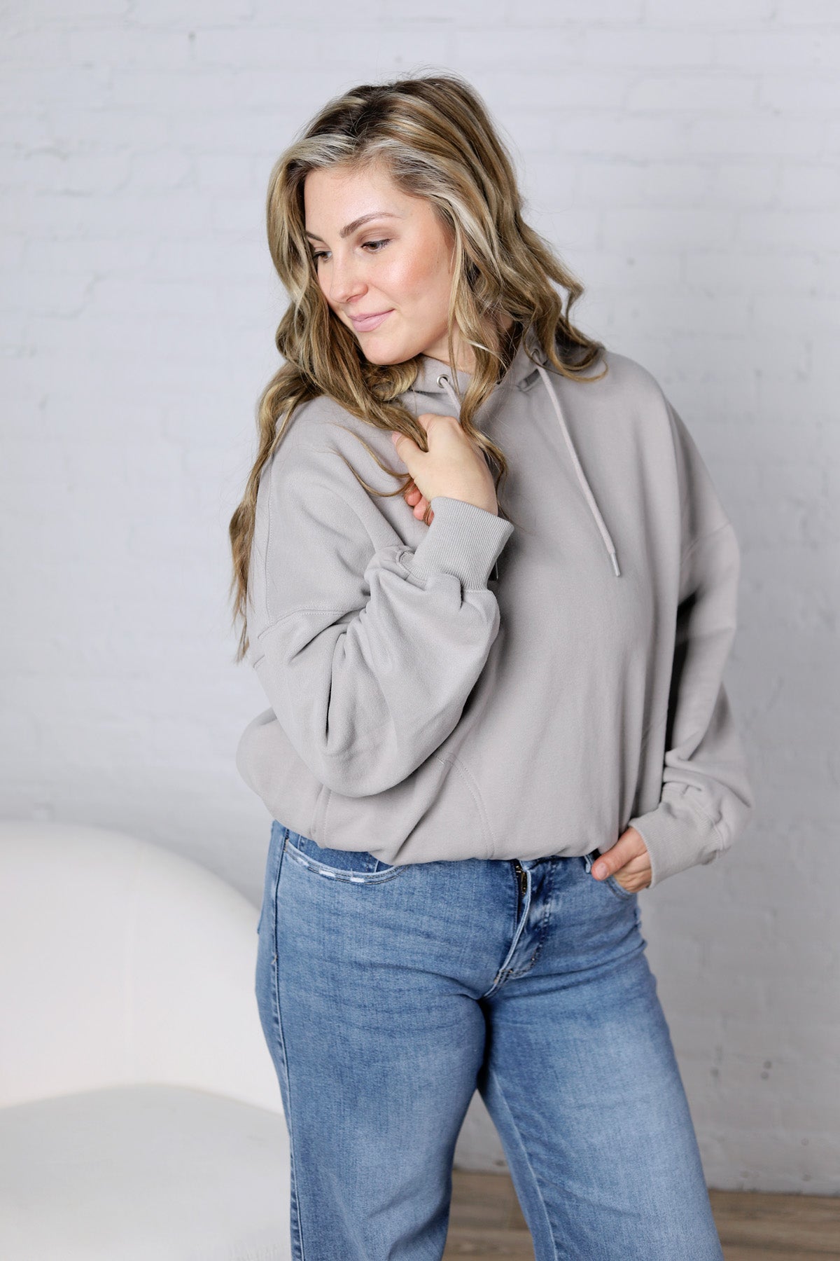 Jona French Terry Boyfriend Hooded Sweatshirt