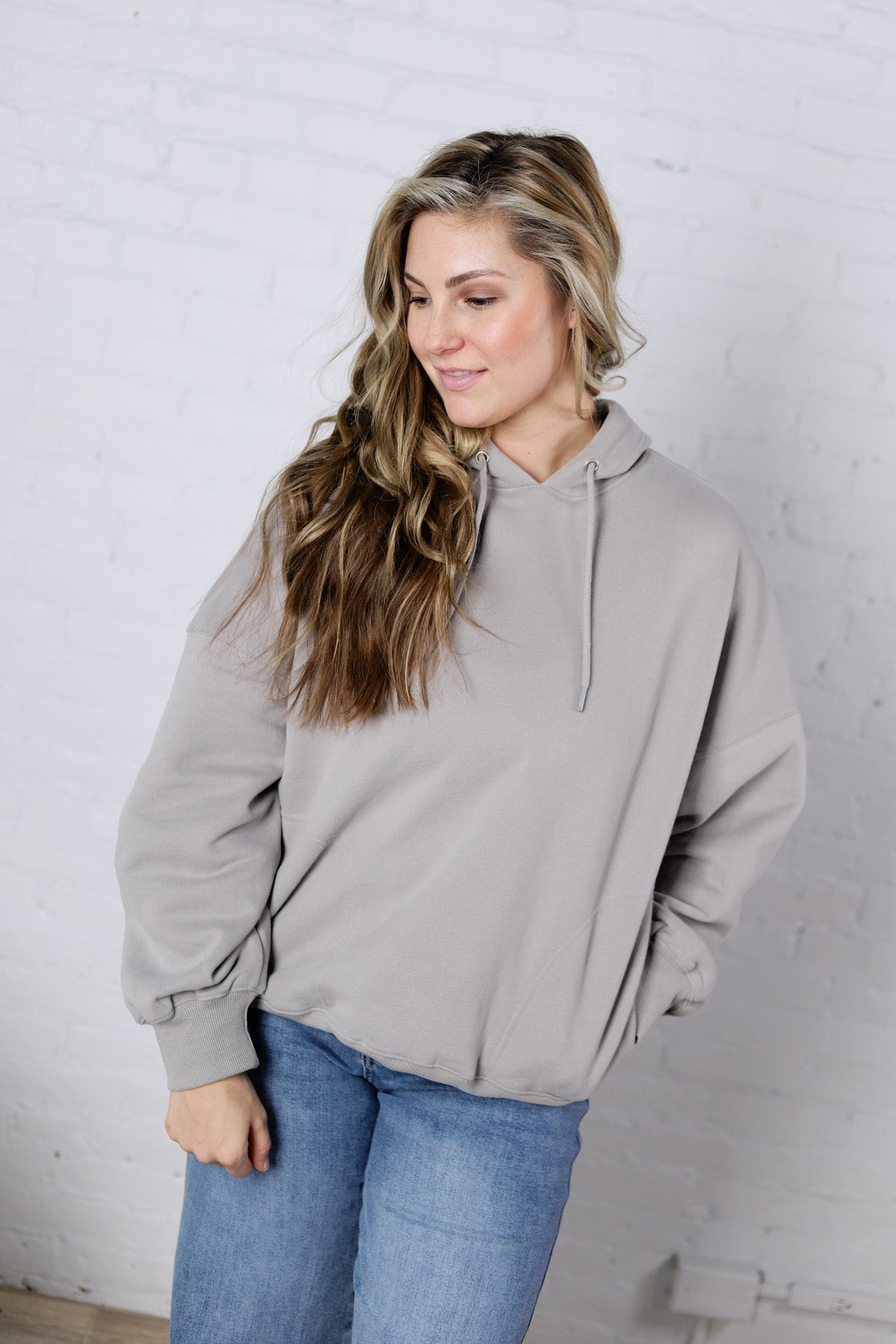 Jona French Terry Boyfriend Hooded Sweatshirt