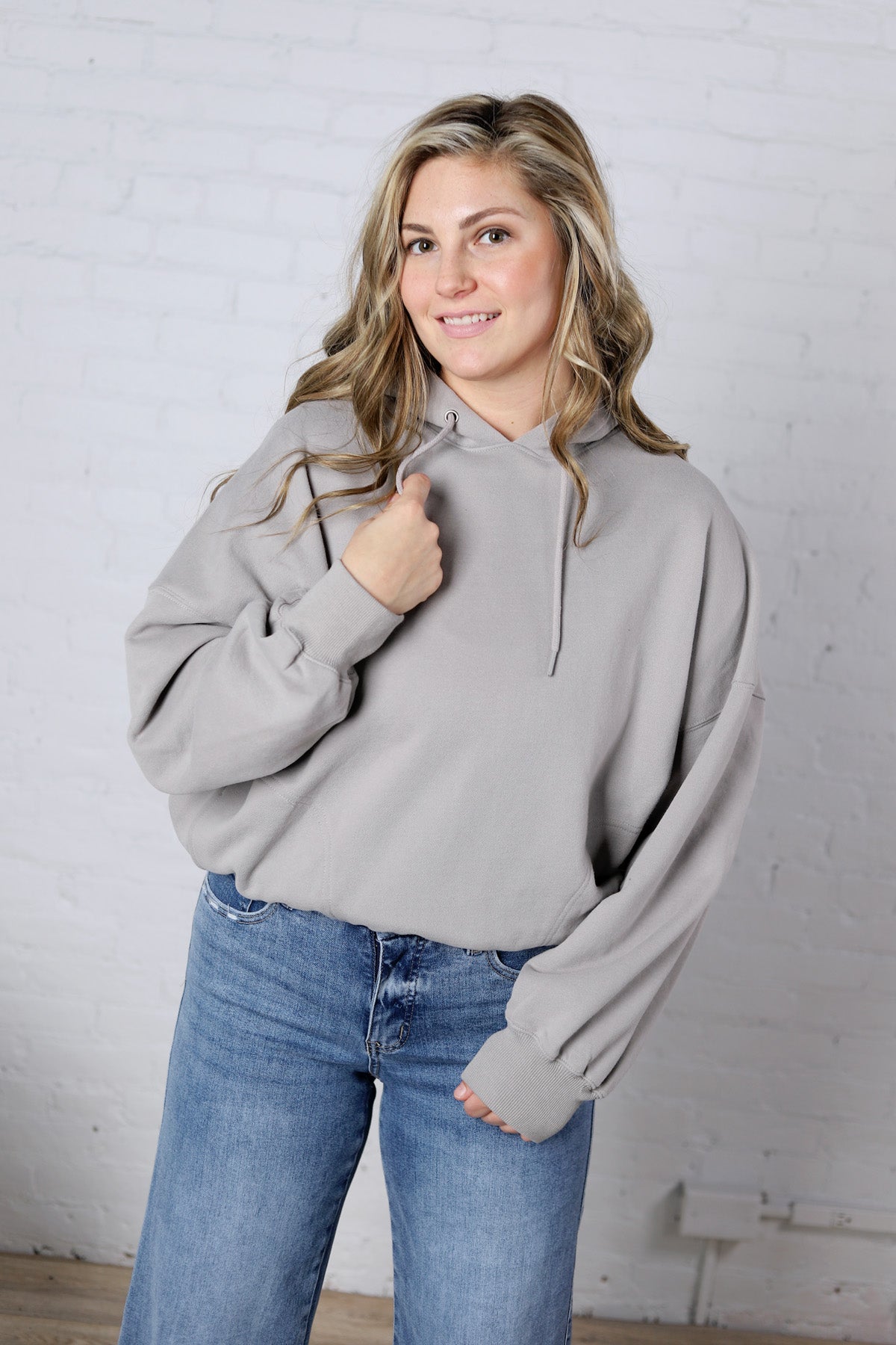 Jona French Terry Boyfriend Hooded Sweatshirt