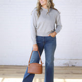 Josephin Crew Neck Sweater - H Grey