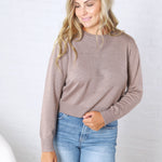 Josephin Crew Neck Sweater - Mocha