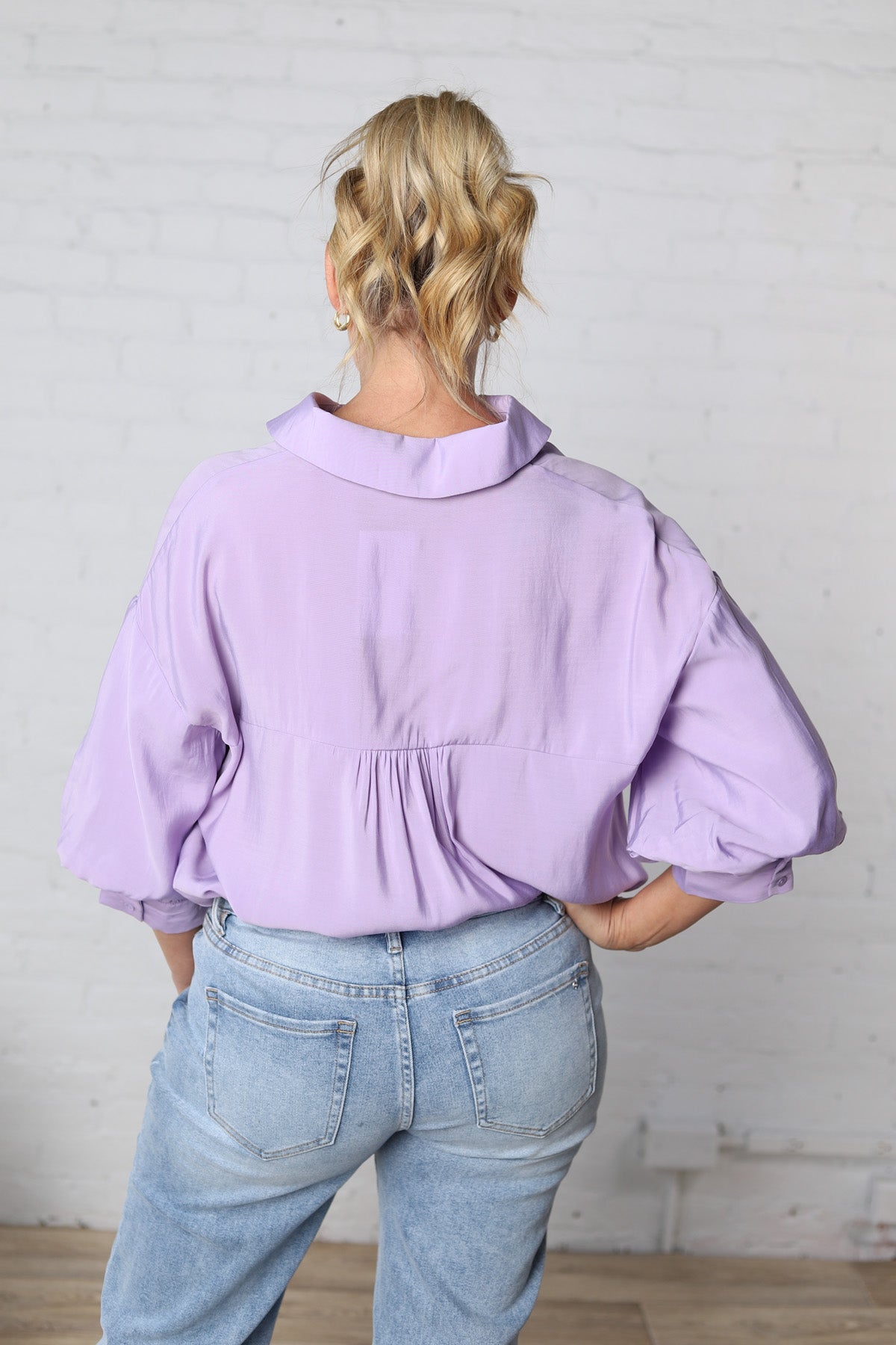 Josephine Balloon Sleeve Shirt - Lilac