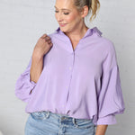 Josephine Balloon Sleeve Shirt - Lilac