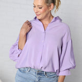 Josephine Balloon Sleeve Shirt - Lilac