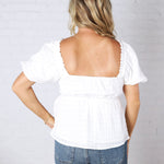 Josette Sheer Organza Blouse - White FINAL SALE