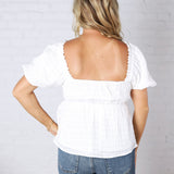 Josette Sheer Organza Blouse - White FINAL SALE