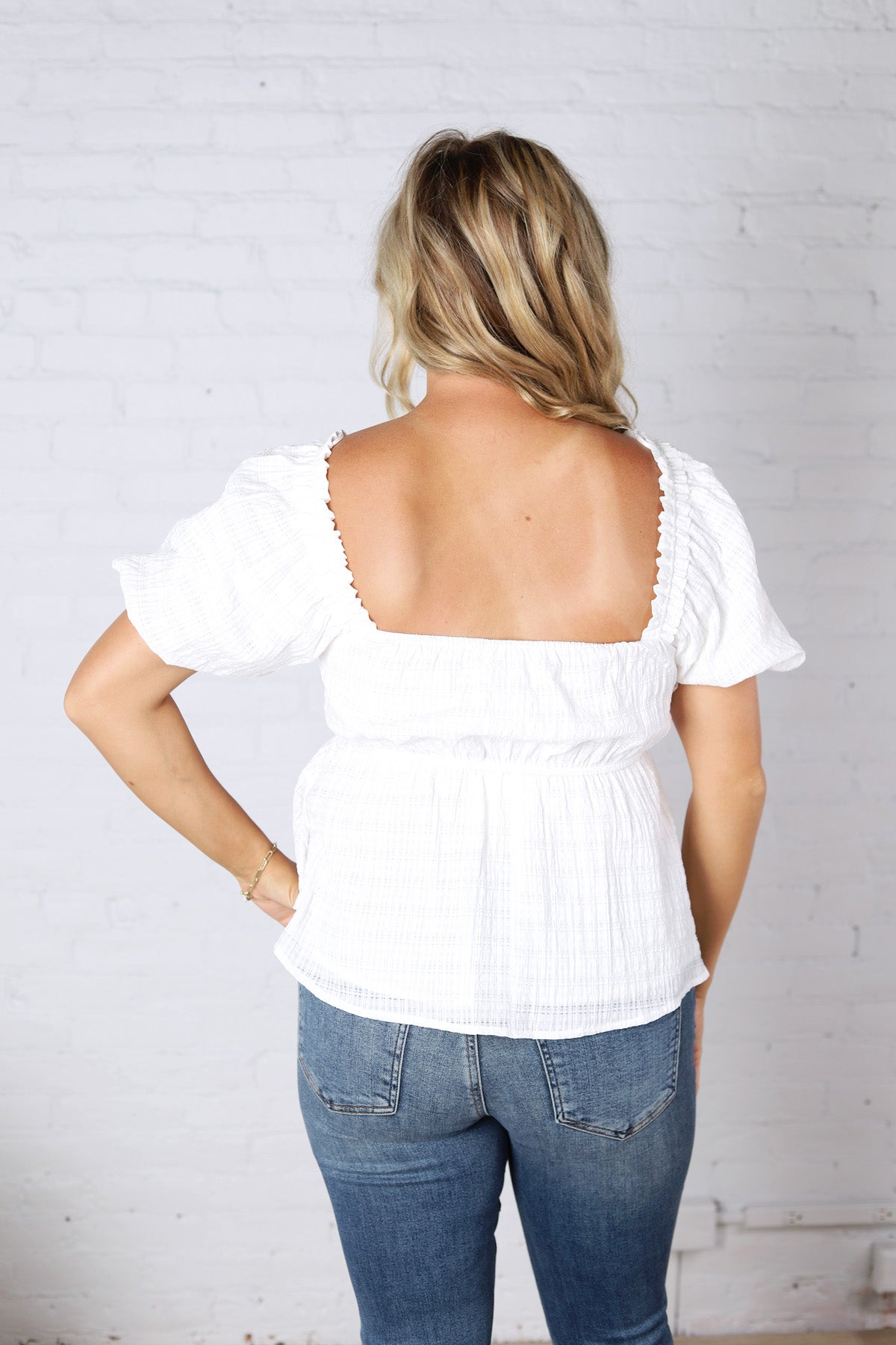 Josette Sheer Organza Blouse - White FINAL SALE
