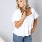 Josette Sheer Organza Blouse - White FINAL SALE