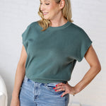 Jovanna Short Dolman Sleeve Sweater - Ash Jade