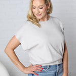 Jovanna Short Dolman Sleeve Sweater - Bone