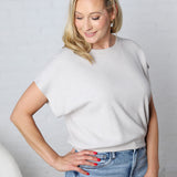 Jovanna Short Dolman Sleeve Sweater - Bone