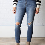 Jude Mid Rise Skinny Ankle - Zoned Out Wash