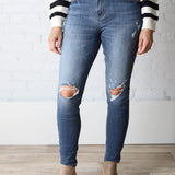 Jude Mid Rise Skinny Ankle - Zoned Out Wash