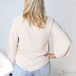 Juna Balloon Sleeve Blouse - Taupe