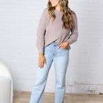 Juna Crop Straight Finished Hem Jeans - Risen Jeans