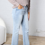 Juna Crop Straight Finished Hem Jeans - Risen Jeans