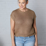 Justine Crochet Knit Short Sleeve Top