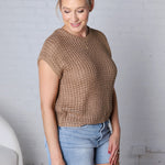 Justine Crochet Knit Short Sleeve Top
