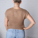 Justine Crochet Knit Short Sleeve Top