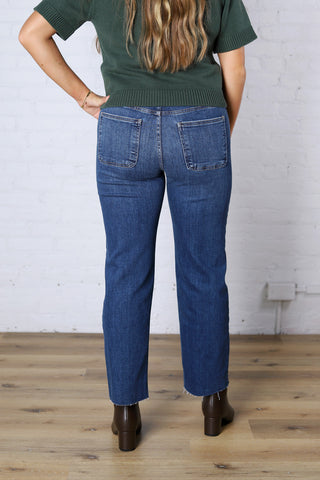 KUT Avery High Rise Easy Straight Jeans - Fortune