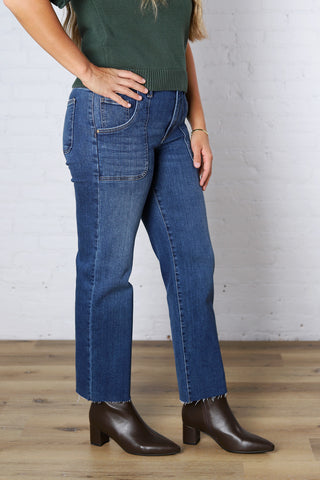KUT Avery High Rise Easy Straight Jeans - Fortune