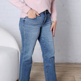 KUT Avery Straight Leg Raw Hem - Building Wash