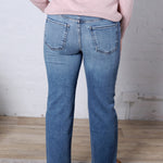 KUT Avery Straight Leg Raw Hem - Building Wash