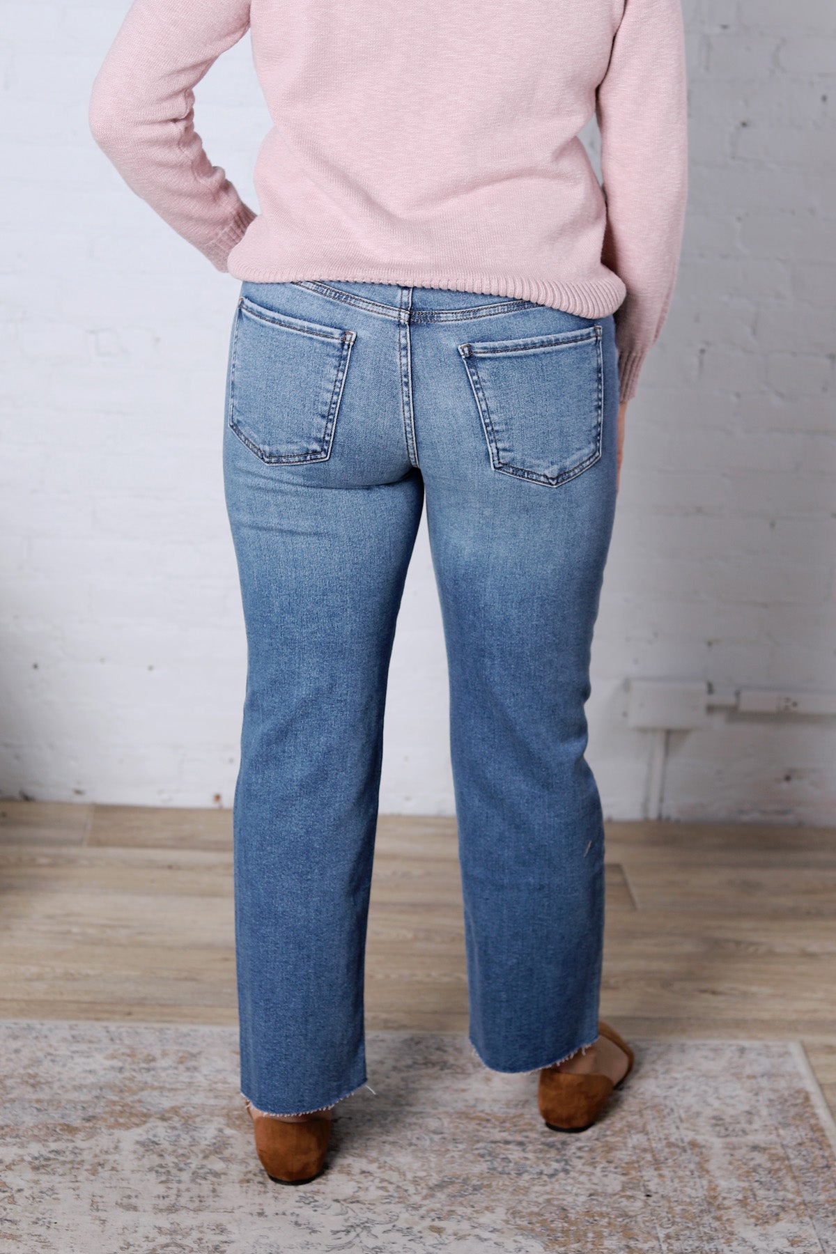 KUT Avery Straight Leg Raw Hem - Building Wash