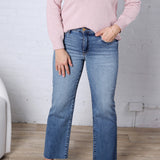 KUT Avery Straight Leg Raw Hem - Building Wash