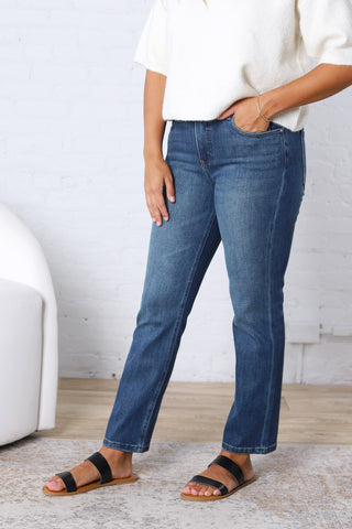 KUT Blair Straight Leg Denim - Razor Wash