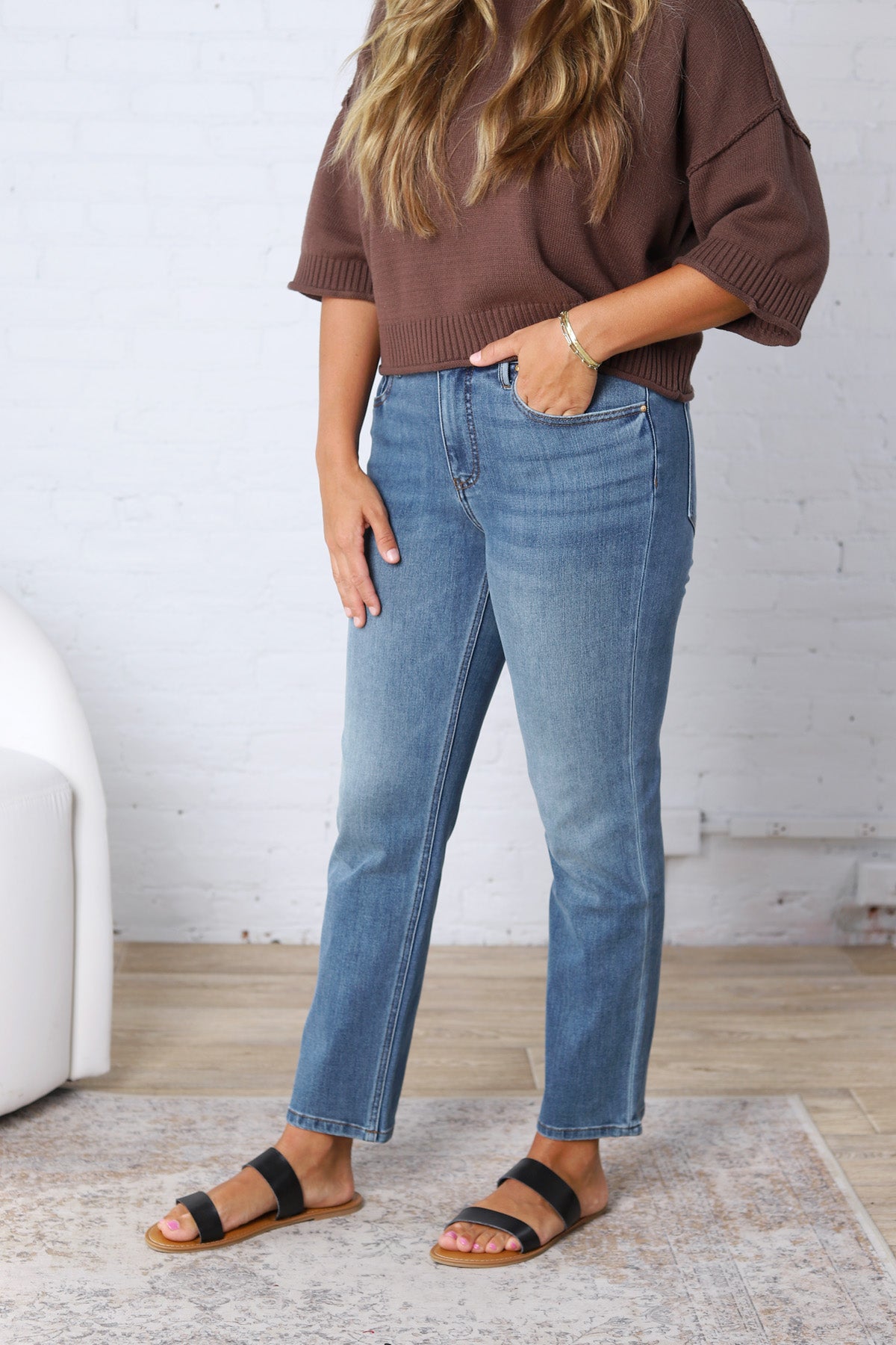 KUT Blair Straight Leg Denim - Thrive Wash