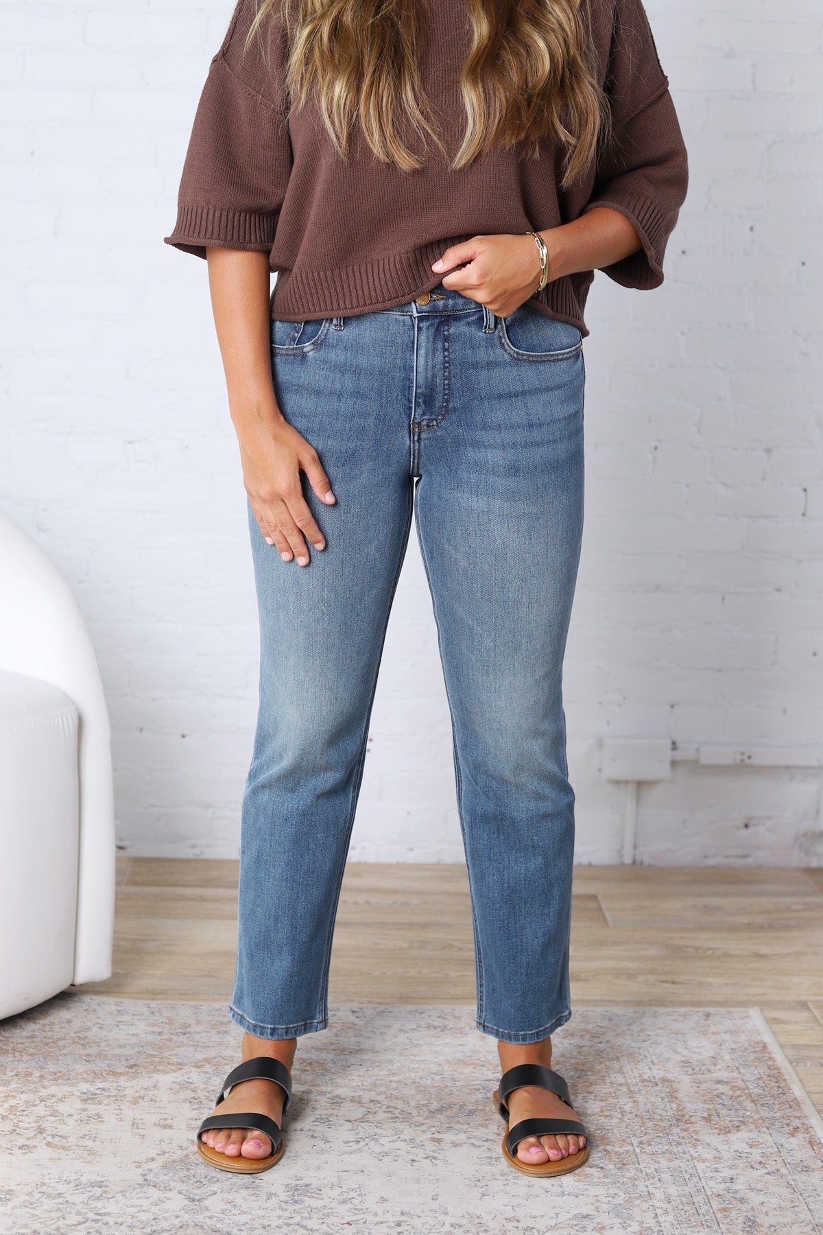 KUT Blair Straight Leg Denim - Thrive Wash