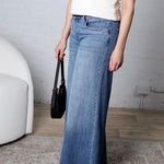KUT Blake Super Wide Leg Raw Hem Denim - Charming